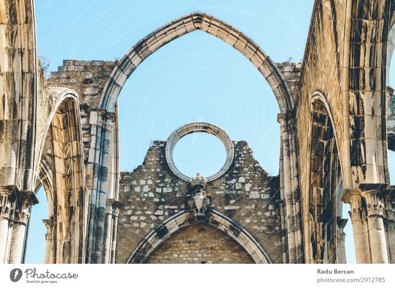 Convent Of Our Lady Of Mount Carmel (Convento da Ordem do Carmo) Is A Gothic Roman Catholic Church Built In 1393 In Lisbon City Of Portugal carmo igreja