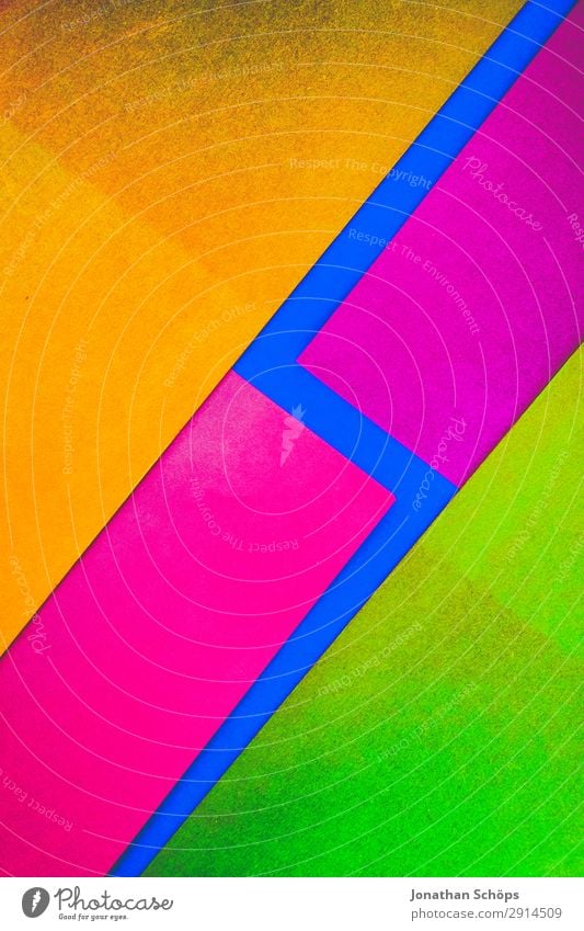 graphic background image made of coloured paper Handicraft Paper Illuminate Simple Blue Yellow Pink Red Background picture Flat Geometry Graphic Flashy