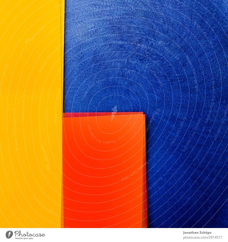 graphic background image made of coloured paper Handicraft Paper Illuminate Simple Blue Yellow Red Background picture Flat Geometry Right ahead Graphic Flashy