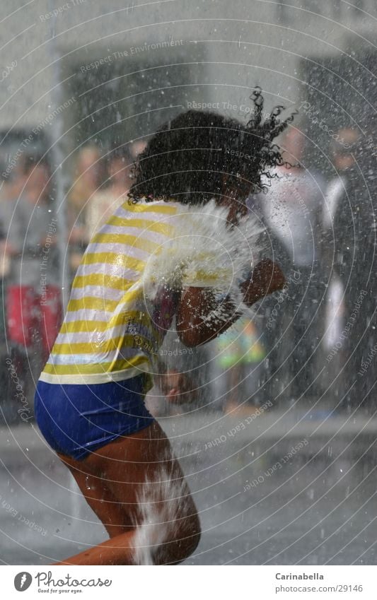 splash Child Fountain Inject Wet Summer Playing Human being Water