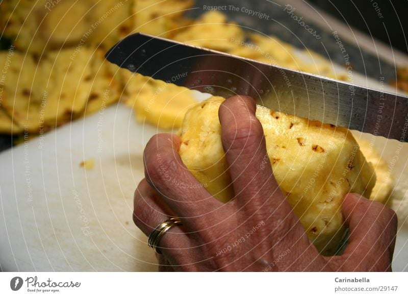 Kill Bill Hand Cut Division Chopping board Dessert Yellow Fingers Healthy Knives Pineapple Fruit share