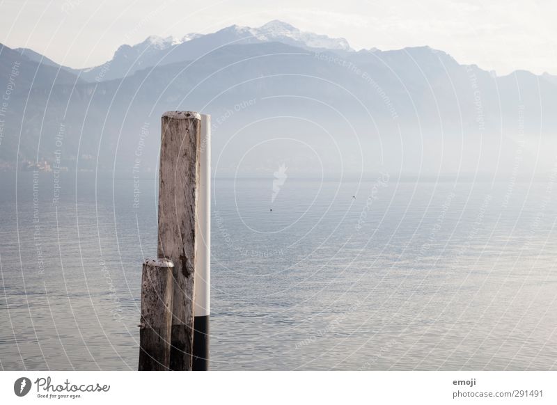 Lake Como Environment Nature Water Lakeside Natural Blue Jetty Colour photo Exterior shot Deserted Copy Space middle Day Shallow depth of field