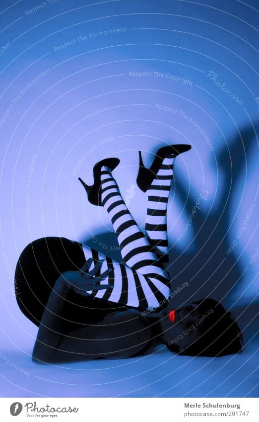 Neon 04 Neon light Blue Orange White Black High heels Footwear Lips Bottom Lipstick Stripe Penitentiary Posture Shadow Lie Dark