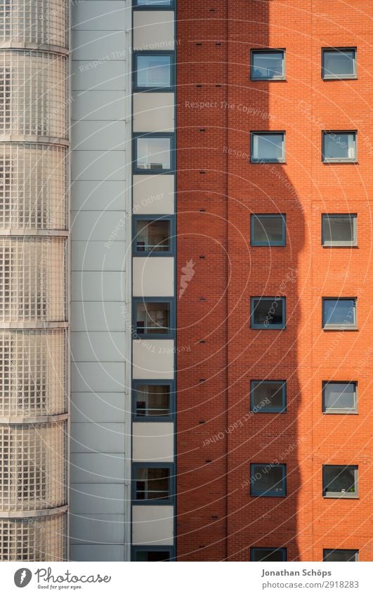 orange skyscraper facade in Leeds, England House (Residential Structure) High-rise Bank building Manmade structures Building Architecture Facade Esthetic Orange