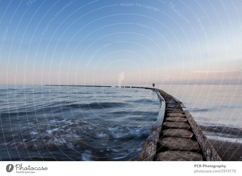 Endless flow Nature Landscape Water Sky Spring Summer Autumn Beautiful weather Waves Lakeside Ocean Europe Wanderlust Loneliness Power Ease Footbridge