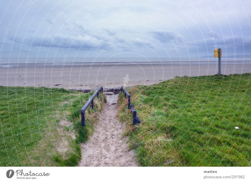 You have mail... Sand Water Sky only Clouds Horizon Autumn Bad weather Grass Coast Ocean Blue Green beach emergence Mailbox Far-off places Colour photo