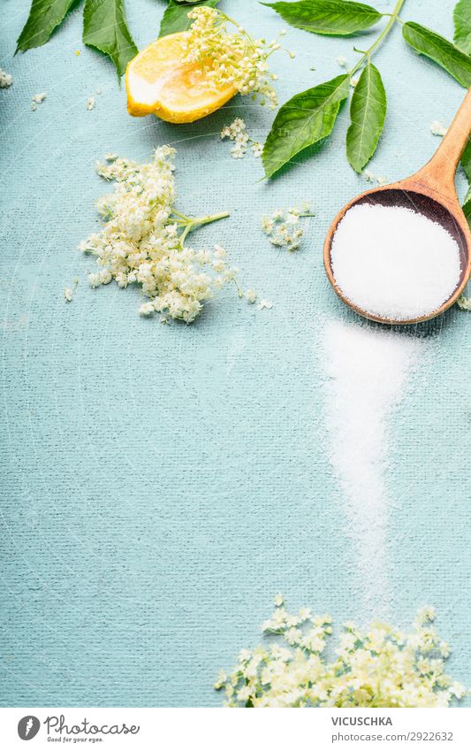 elderflower, sugar and lemon Food Jam Nutrition Organic produce Vegetarian diet Lemonade Juice Design Healthy Healthy Eating Summer Table Yellow Style