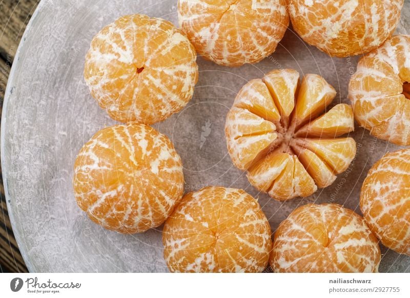 fresh clementine Food Fruit Tangerine Plate Bowl Healthy Eating Christmas & Advent Simple Fresh Delicious Natural Juicy Sweet Yellow Gray Orange Fragrance