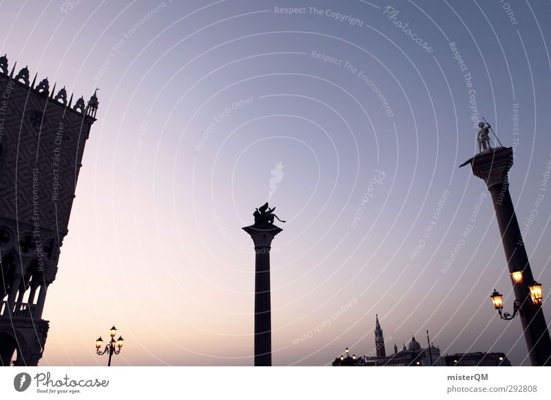 First Light. Art Esthetic Venice Italy Veneto Mediterranean sea Morning Twilight Tourist Attraction Tourism Statue Fantastic Travel photography