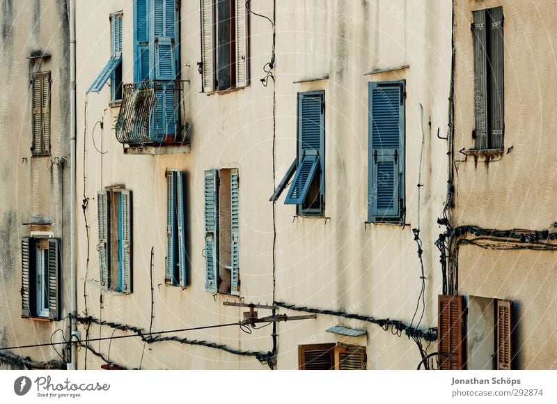 Corsica XXIII Esthetic South Colour photo Exterior shot Deserted Wall (barrier) Stone Old Historic Window Upward Architecture Wall (building) Manmade structures