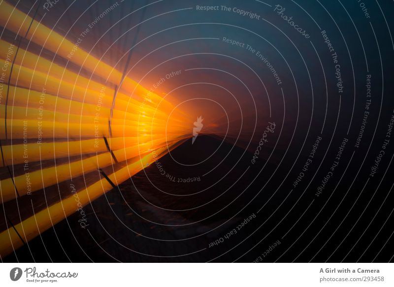 Sunset Layers Nature Landscape Water Horizon Summer Beautiful weather Illuminate Orange Multicoloured Exterior shot Experimental Copy Space right Evening