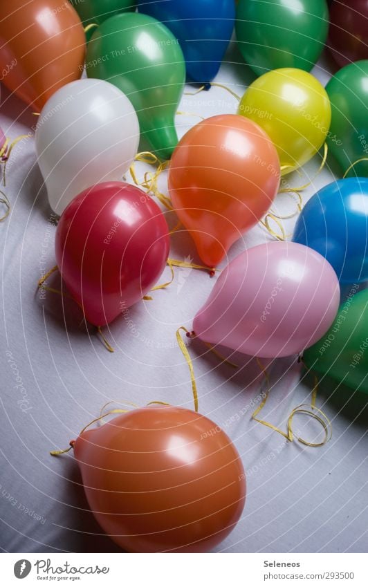 last night Night life Party Feasts & Celebrations Decoration Balloon Kitsch Odds and ends Lie Multicoloured Colour photo Interior shot Deserted