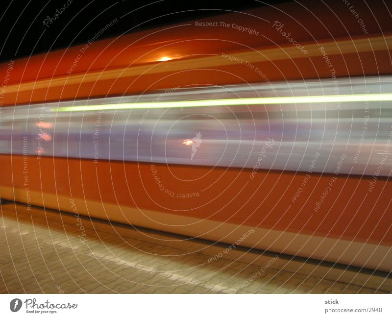 S-Bahn Commuter trains Railroad Speed Long exposure Transport Train station Blur