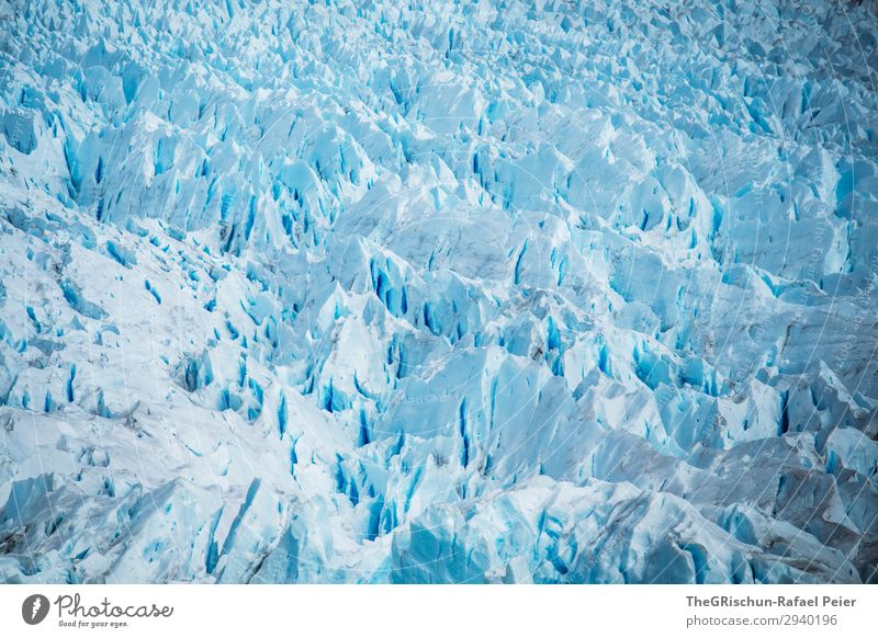 Perito Moreno Glacier Environment Nature Landscape Blue Turquoise White Ice Snow Argentina Patagonia Crack & Rip & Tear Structures and shapes ice mass Pattern