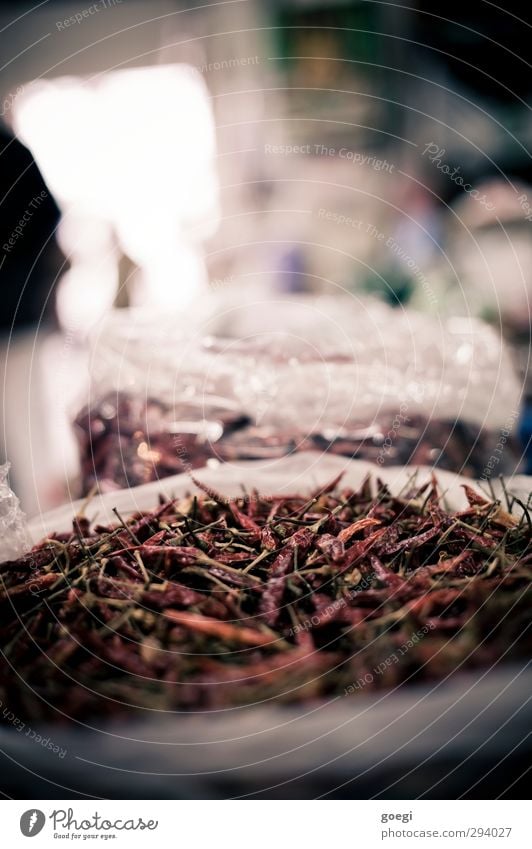 dry and spicy Food Herbs and spices Chili Thai chili Asian Food Eating Tangy Markets Capsaicin Colour photo Interior shot Deserted Shallow depth of field Frying