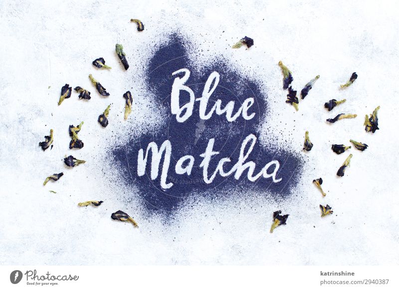 Butterfly pea powder Vegetarian diet Tea Flower Natural Blue White Energy blue matcha Word butterfly pea dried flowers Powder antioxidant Dried food healthy