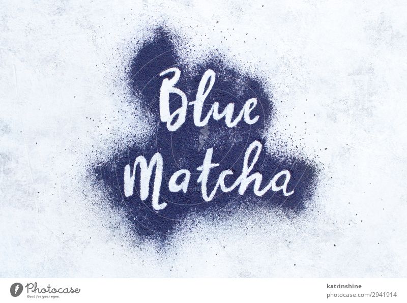 Blue matcha powder Vegetarian diet Natural White Energy blue matcha Word butterfly pea Powder antioxidant Dried food healthy Organic Trend Vegan diet clitoria