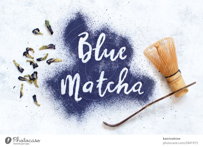 Blue matcha powder Vegetarian diet Tea Flower Natural White Energy blue matcha Beater Word butterfly pea dried flowers Powder antioxidant Dried food healthy