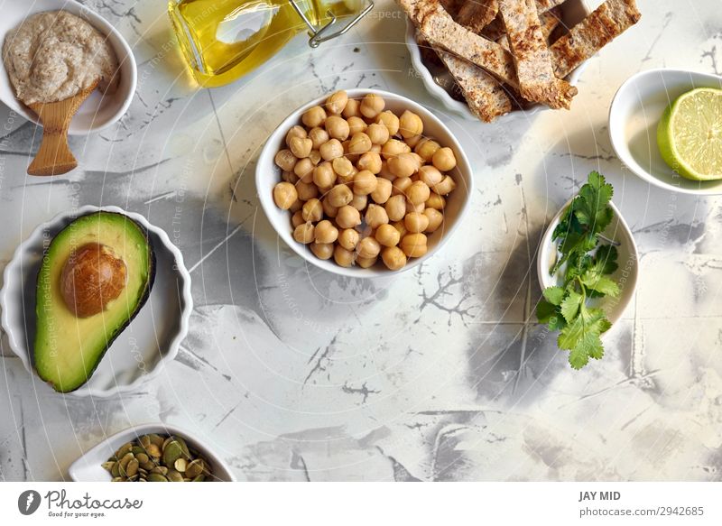 Avocado Hummus, recipe ingredients Food Meat Vegetable Nutrition Lunch Dinner Organic produce Vegetarian diet Diet Summer Fresh Green avocado Ingredients