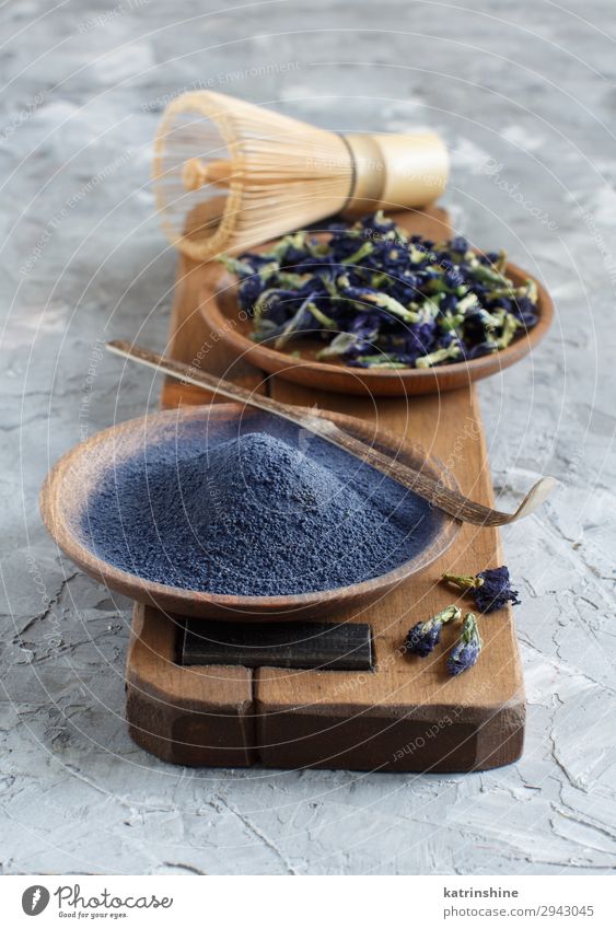 Blue matcha powder Vegetarian diet Tea Flower Natural White Energy blue matcha Beater Word butterfly pea dried flowers Powder antioxidant Dried food healthy