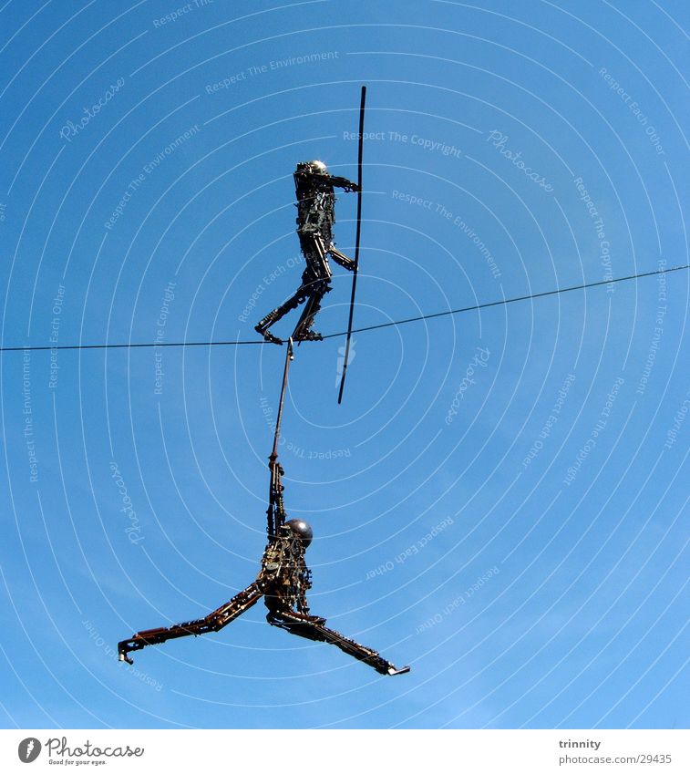 Screws + steel in balance Contentment Wire cable Art Obscure screw figures Technology Buchheim Museum