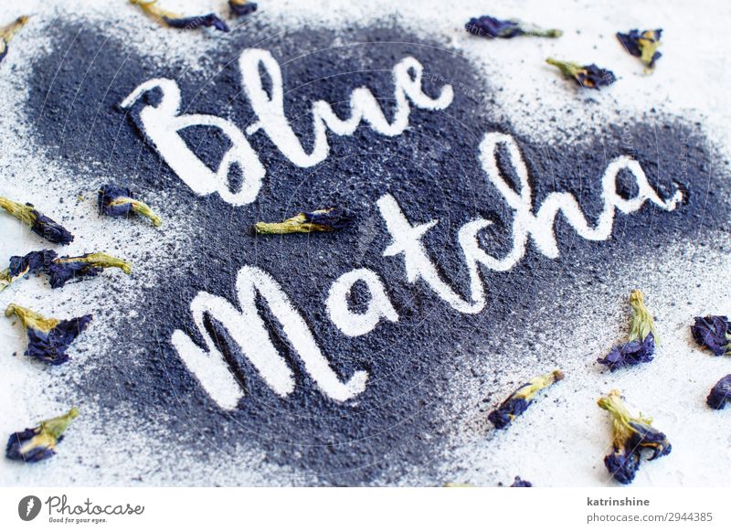 Blue matcha powder Vegetarian diet Tea Flower Natural White Energy blue matcha Word butterfly pea dried flowers Powder antioxidant Dried food healthy Organic