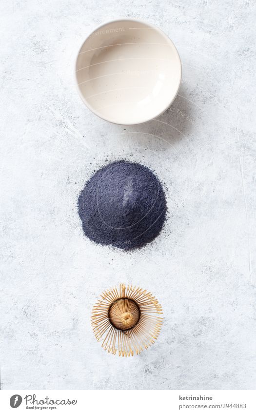 Blue matcha powder Vegetarian diet Tea Flower Natural White Energy blue matcha Beater Word butterfly pea Powder antioxidant Dried food healthy Organic Trend