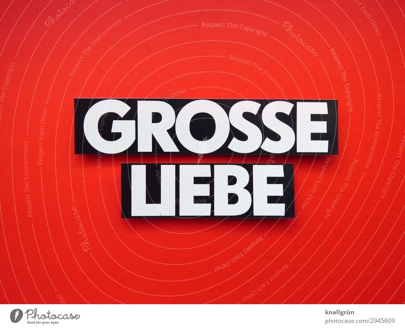 GREAT LOVE Characters Signs and labeling Communicate Red Black White Emotions Happy Joie de vivre (Vitality) Enthusiasm Passion Trust Safety (feeling of)