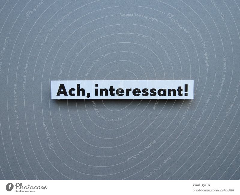 Oh, interesting! Characters Signs and labeling Communicate Gray Black White Emotions Curiosity Interest Inspiration Surprise Know Interesting Colour photo