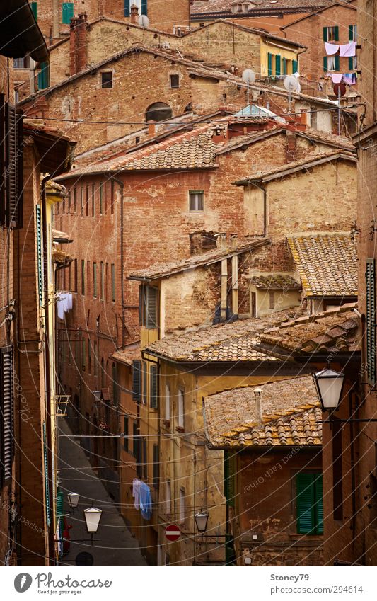 Siena Old Town Vacation & Travel City trip Downtown Old town House (Residential Structure) Architecture Street Alley Historic Brown Tradition Tuscany Laundry