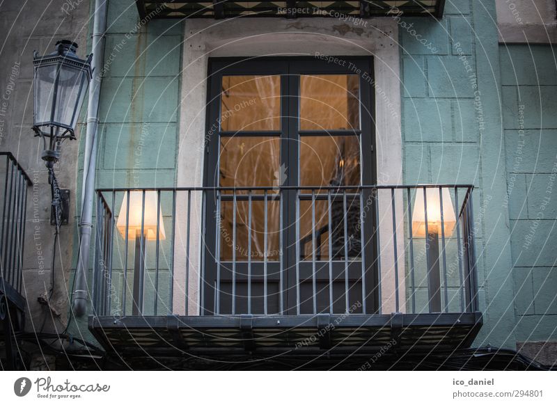 Window to the courtyard Lifestyle Style Vacation & Travel Tourism Sightseeing City trip Night life Barcelona Spain Europe Town Port City Downtown Old town