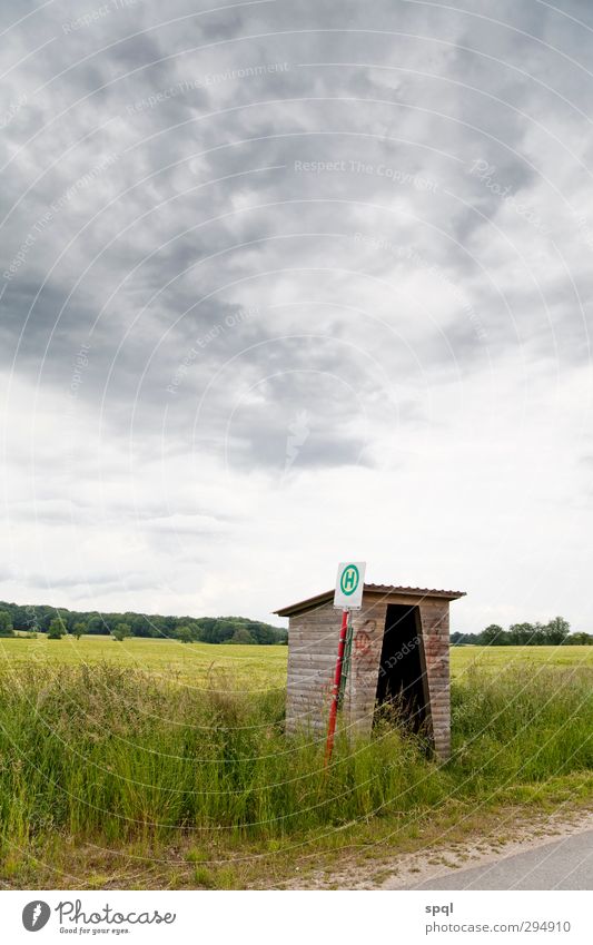 Stop in the void Far-off places House (Residential Structure) Landscape Clouds Horizon Weather Thunder and lightning Agricultural crop Field Village Hut