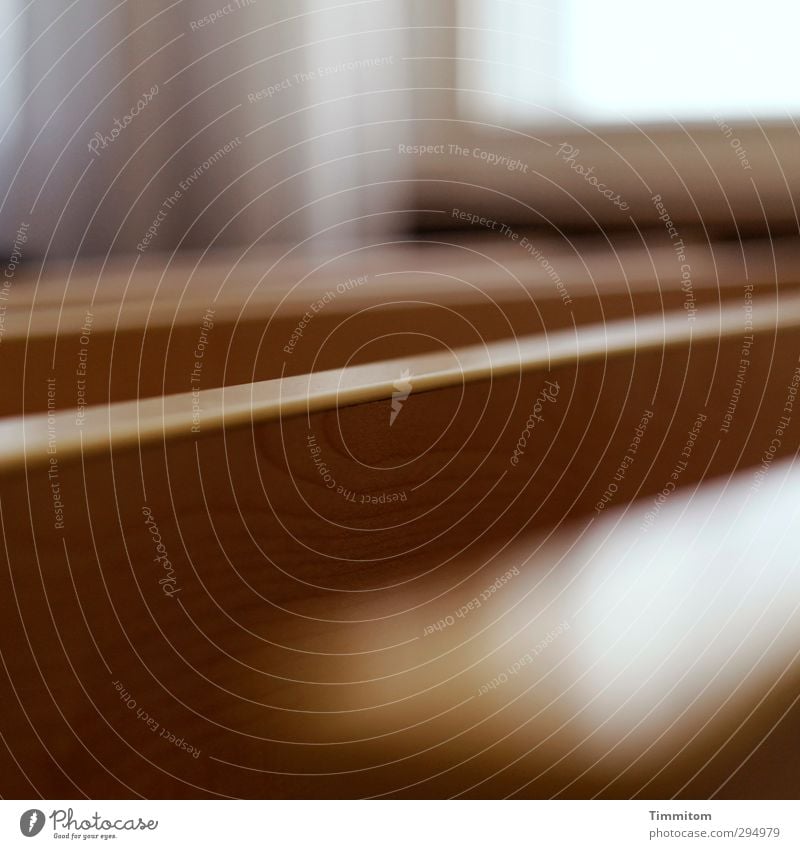 To be alive. Table Wood Stand Clean Brown White Emotions Loneliness Empty Window Waiting room Folding table Colour photo Subdued colour Interior shot Deserted