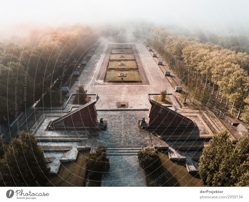 Soviet memorial in Treptow Vacation & Travel Tourism Trip Adventure Far-off places Freedom Sightseeing City trip Fog Manmade structures Building Architecture