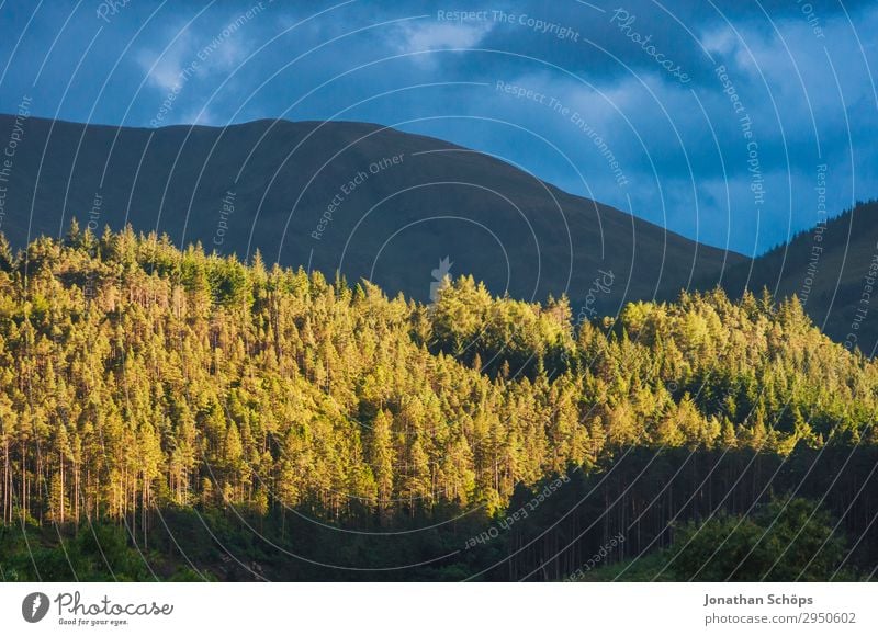 last sunbeam at the mountain Highlands, Scotland Environment Nature Landscape Sky Sunrise Sunset Sunlight Beautiful weather Mountain Esthetic Exceptional