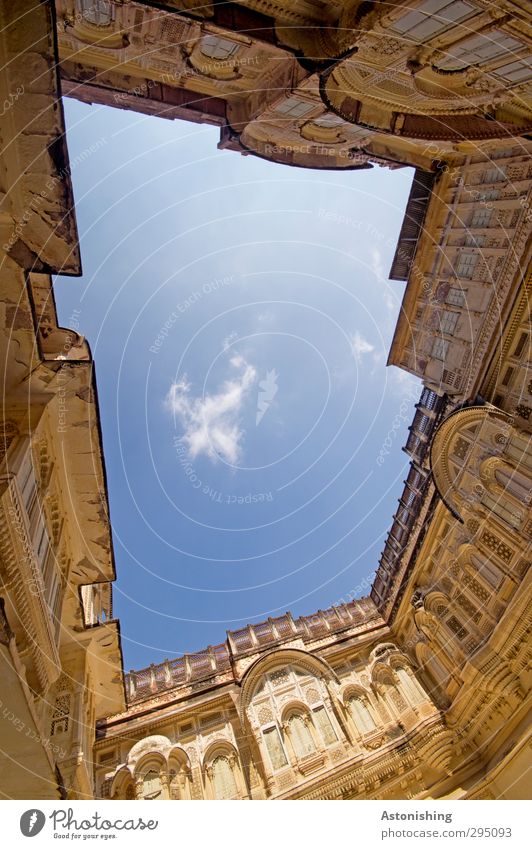 yard Sky Clouds Weather Beautiful weather Jodphur Rajasthan India Asia Town House (Residential Structure) Palace Castle Manmade structures Building Architecture