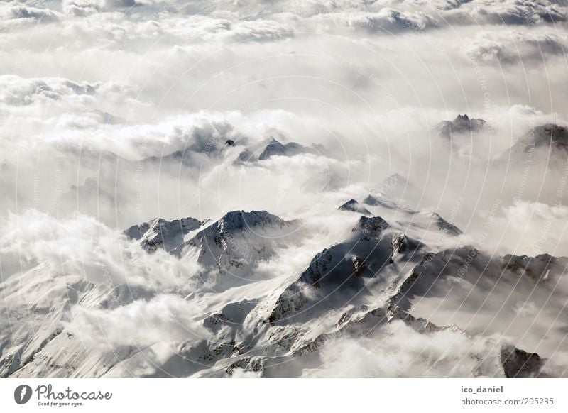 Alpine view - Above the clouds II Vacation & Travel Tourism Adventure Environment Nature Landscape Sky Clouds Climate Climate change Alps Mountain Peak