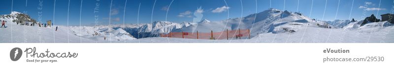 Hintertux - Panorama from the summit Tux Peak Glacier Panorama (View) Sports Blue Sun Large