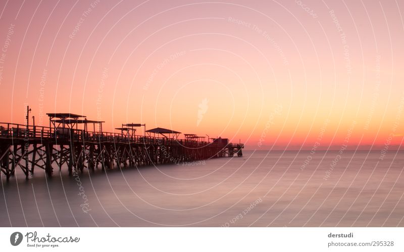 footbridge to nowhere... Leisure and hobbies Fishing (Angle) Vacation & Travel Freedom Summer Sun Ocean Water Cloudless sky Beautiful weather Catch Feeding