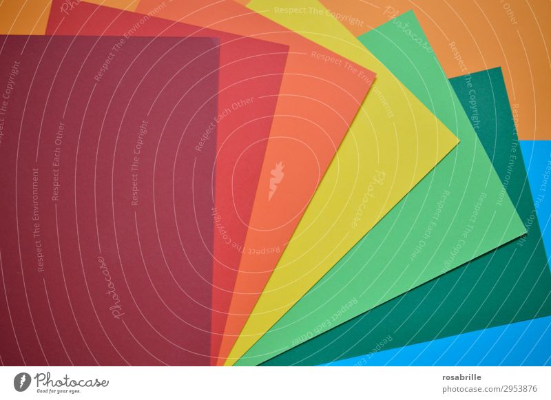 multicoloured 4 Joy Leisure and hobbies Handicraft Workplace Art Work of art Stationery Paper Esthetic Happiness Positive Blue Yellow Green Orange Red Turquoise