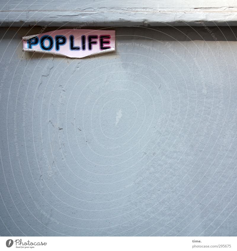 sign of deterioration Wall (barrier) Wall (building) Stone Wood Plastic Sign Characters Signs and labeling Label Sharp-edged Trashy Gray Unwavering Discover