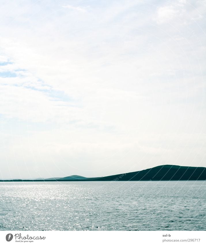 Island Harmonious Contentment Relaxation Calm Vacation & Travel Tourism Ocean Environment Nature Water Sky Clouds Hill Coast Atlantic Ocean Simple