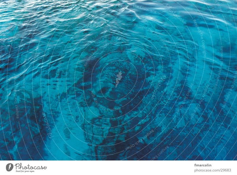 ocean Ocean Bottom of the sea Waves Bird's-eye view Water Blue