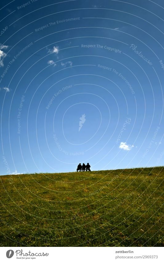 Three people Vacation & Travel Mecklenburg-Western Pomerania good for the monk Nature Travel photography Rügen Tourism Mountain Hill Incline Go up Break Wait