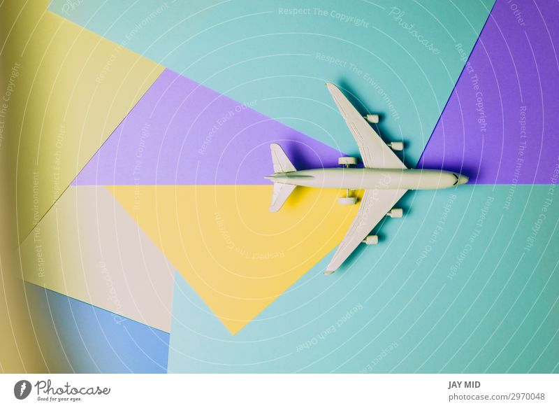 Passenger jet airplane, travel minimal concept Design Life Vacation & Travel Tourism Trip Summer Business Art Sky Transport Passenger traffic Logistics Vehicle