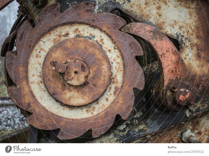 Blocking gear of a historic winch. Lifestyle Style Work and employment Workplace Factory Economy Agriculture Forestry Industry Construction site Energy industry