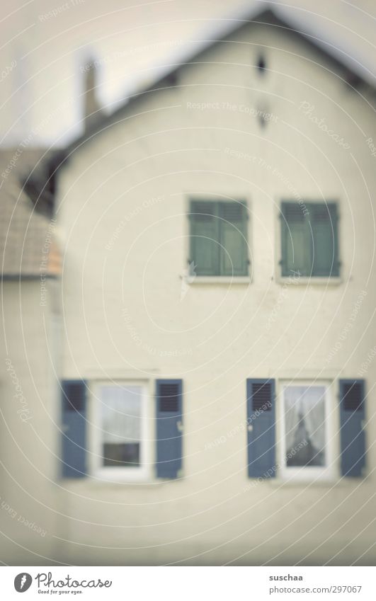 living in s House (Residential Structure) Detached house Building Architecture Facade Window Roof Bright Gloomy Boredom Germany Subdued colour Exterior shot