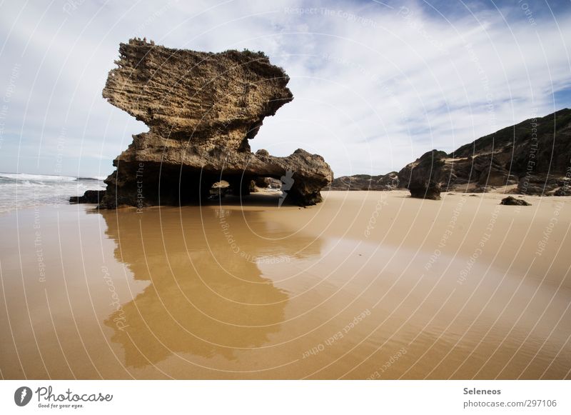 rock star Vacation & Travel Tourism Trip Beach Environment Nature Landscape Sky Clouds Coast Bay Ocean Wet Natural Rock Rock formation South Africa Colour photo