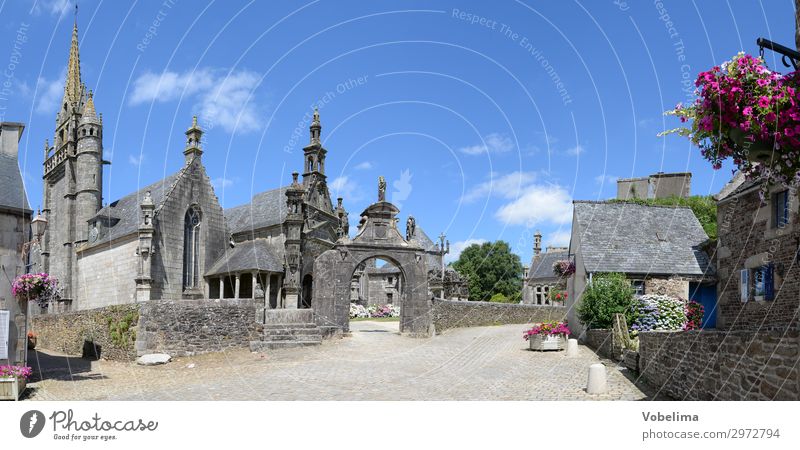 Guimiliau, Brittany House (Residential Structure) Flower Europe Village Small Town Church Manmade structures Building Architecture Tourist Attraction Street