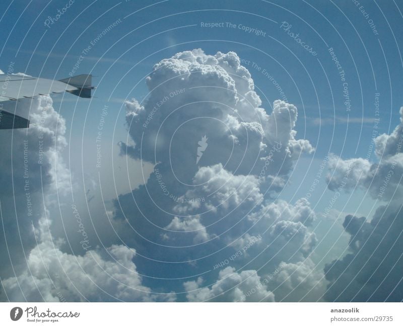 cumulunimbus Clouds Cumulus View from the airplane Anvil Sky